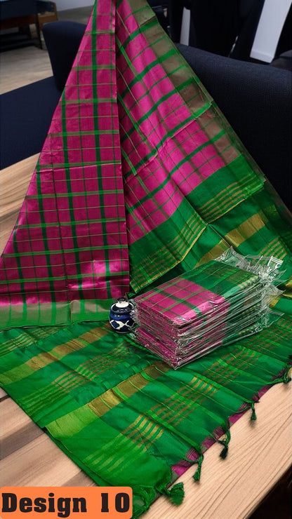 🦚 Silk Cotton Summer Checks – Palum Palazam Collection 🌹