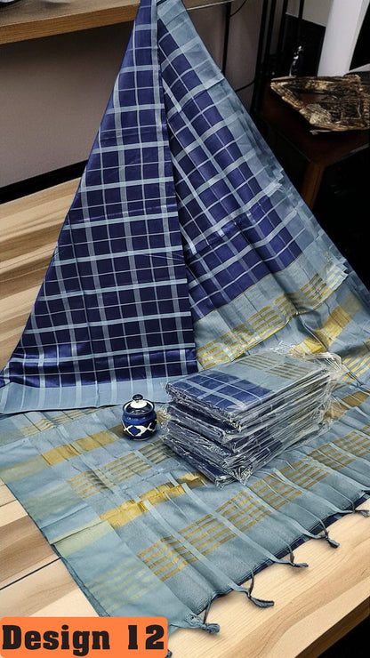 🦚 Silk Cotton Summer Checks – Palum Palazam Collection 🌹