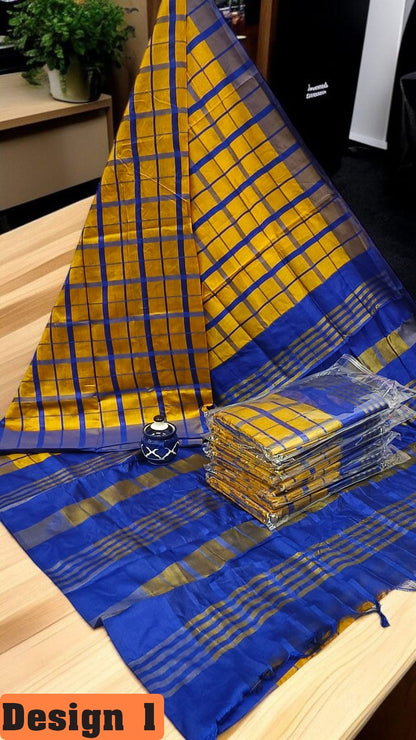 🦚 Silk Cotton Summer Checks – Palum Palazam Collection 🌹