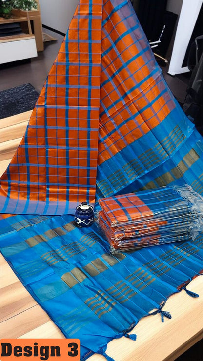 🦚 Silk Cotton Summer Checks – Palum Palazam Collection 🌹