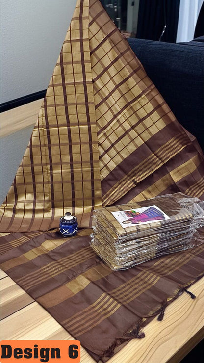 🦚 Silk Cotton Summer Checks – Palum Palazam Collection 🌹