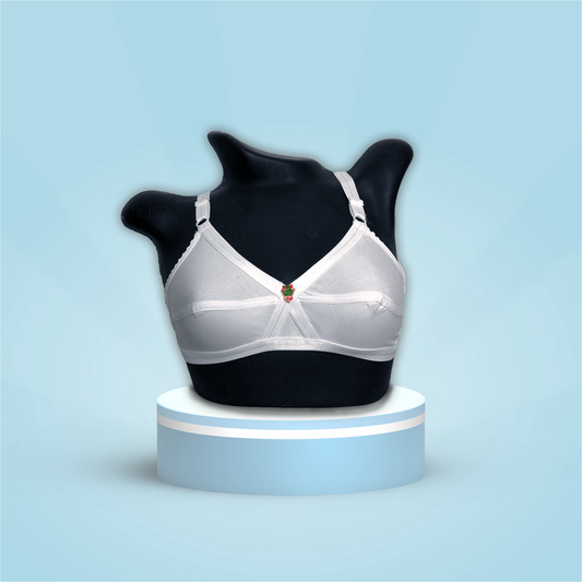 Cross – Women’s 100% Cotton Bra with Adjustable Strap, Non-Padded