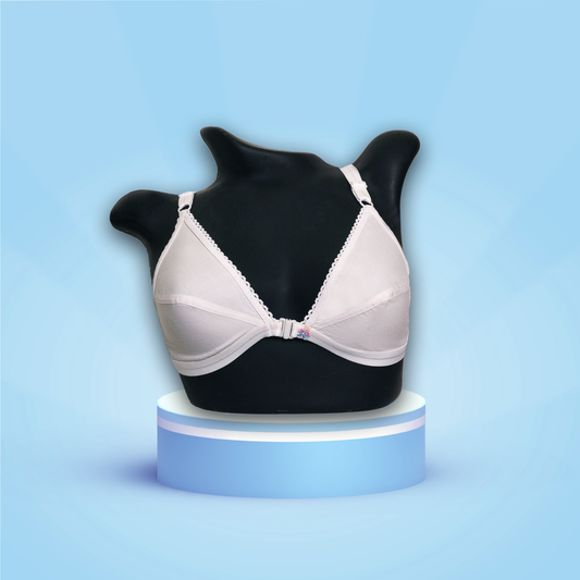 Easy Front – Women’s 100% Cotton Bra with Adjustable Strap, Non-Padded