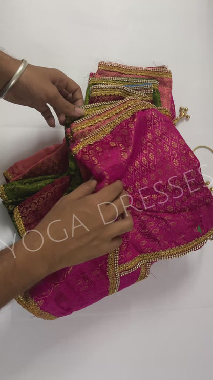 Silk Cotton Jacquard Blouse | Designer Readymade Blouse with Embroidery & Stone Work | Handmade Silk Cotton Jacquard Saree Blouse |